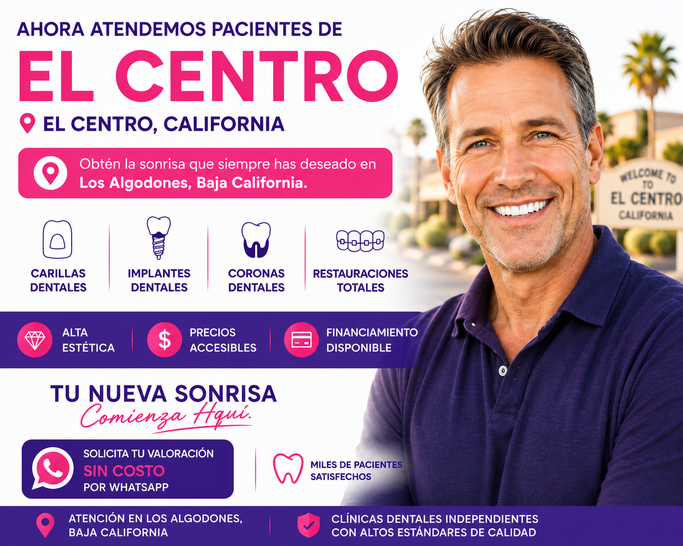Tratamientos dentales para pacientes de El Centro California en Los Algodones